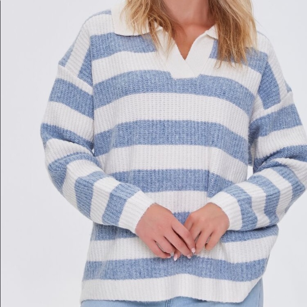 Forever 21 Striped Sweater Knit Pullover 💫